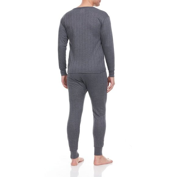 Men Thermal 100% Cotton Fleece Long Johns Warm Winter Baselayer Set 2-PAIRS NEW - Picture 4 of 9